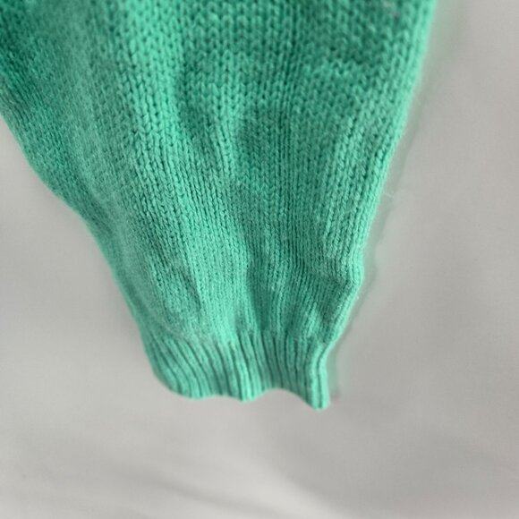 Sweet & Sinful Green Red Cherry Embroidery V-Neck Button Front Cardigan Large - Picture 7 of 14